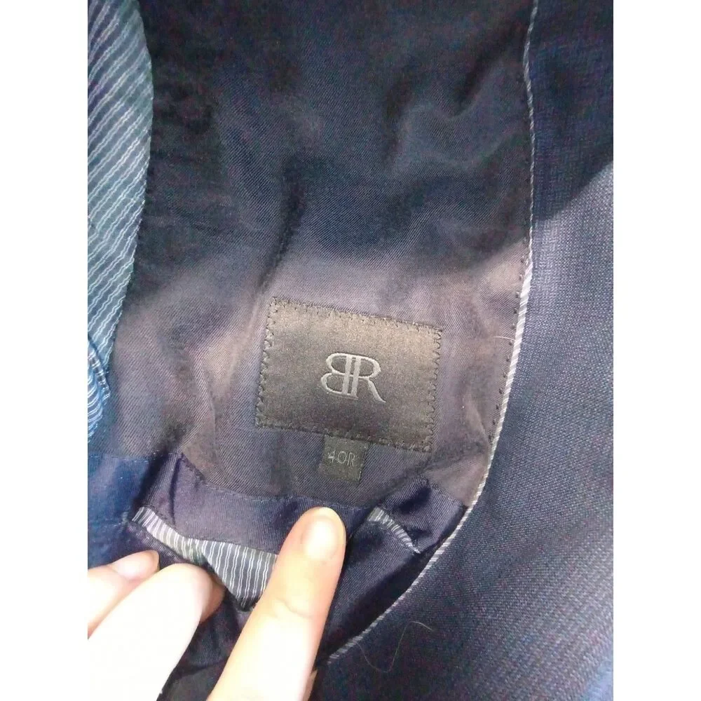 Banana Republic Vitale Barberis Canonico Blue Wool Suit Jacket Blazer Size 40R
